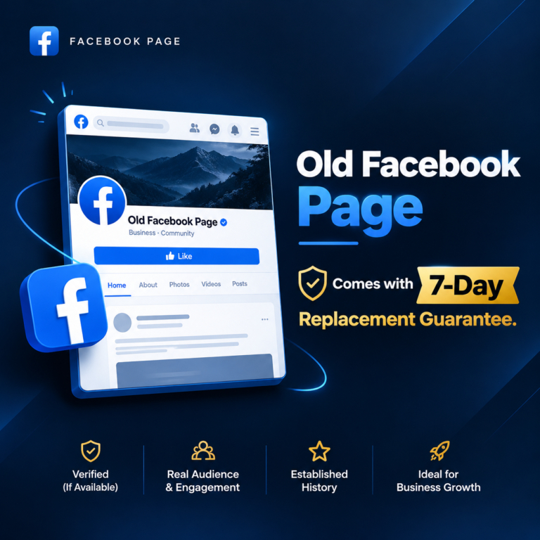 Buy Old Facebook Page – Comes with 7-Day Replacement Guarantee