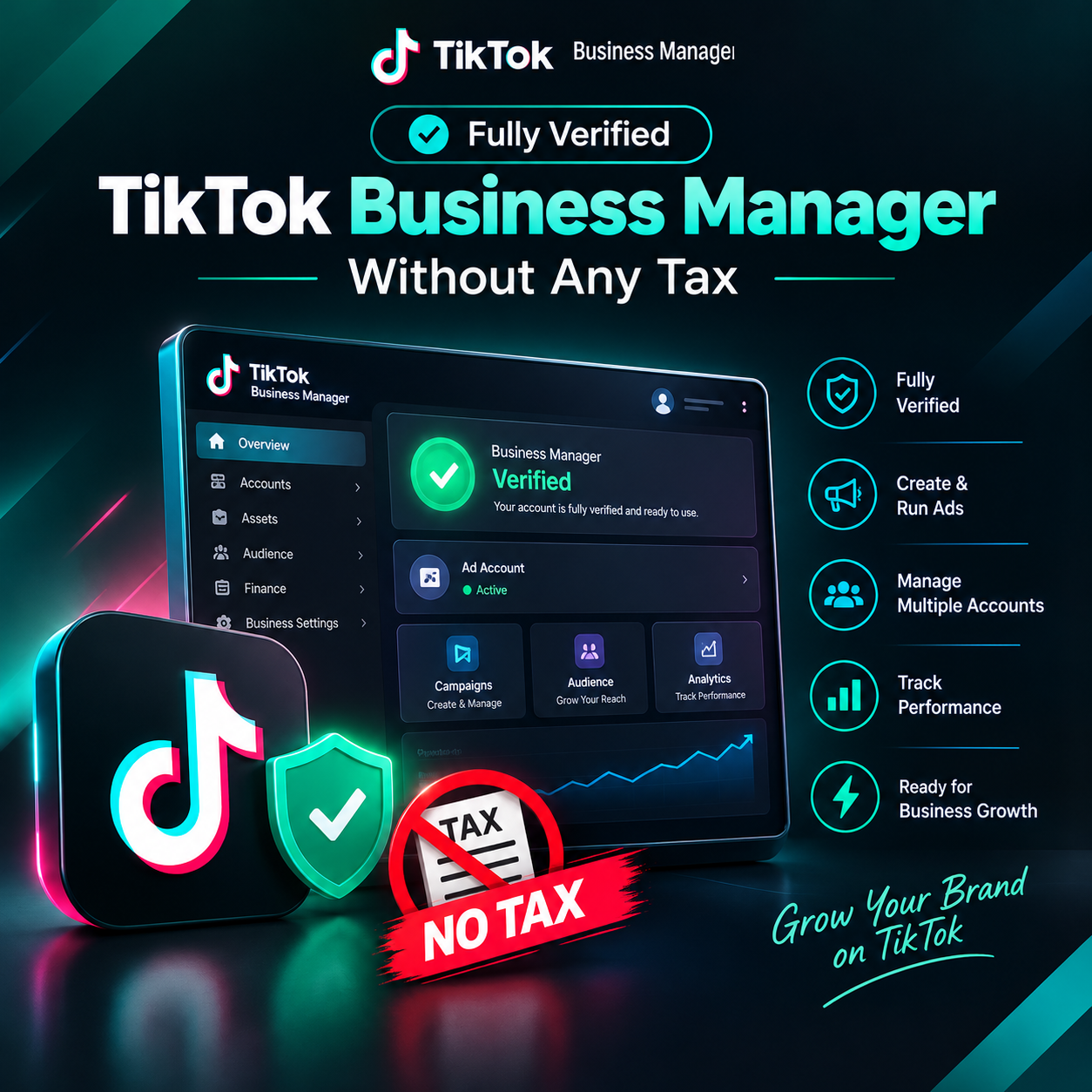 Buy Fully Verified TikTok Business Manager – without Any Tax